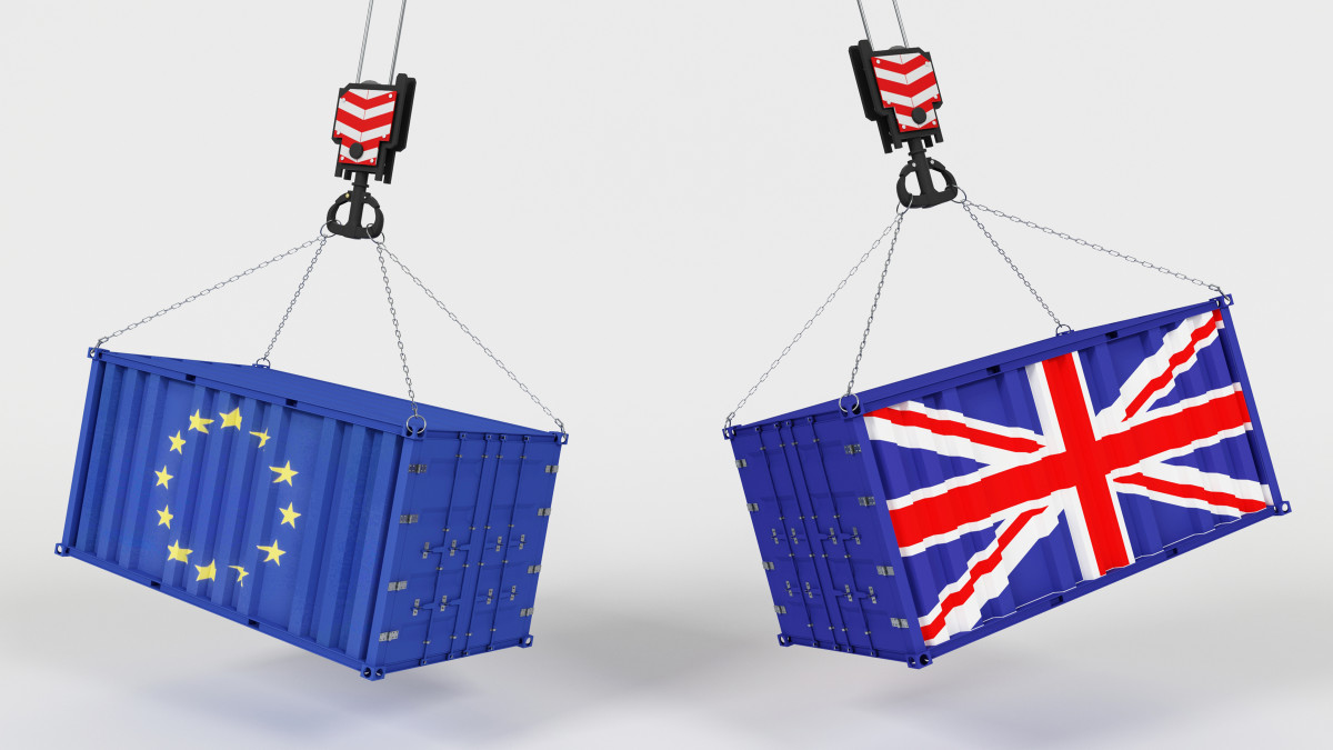 Image illustrant le concept de séparation europe / angleterre